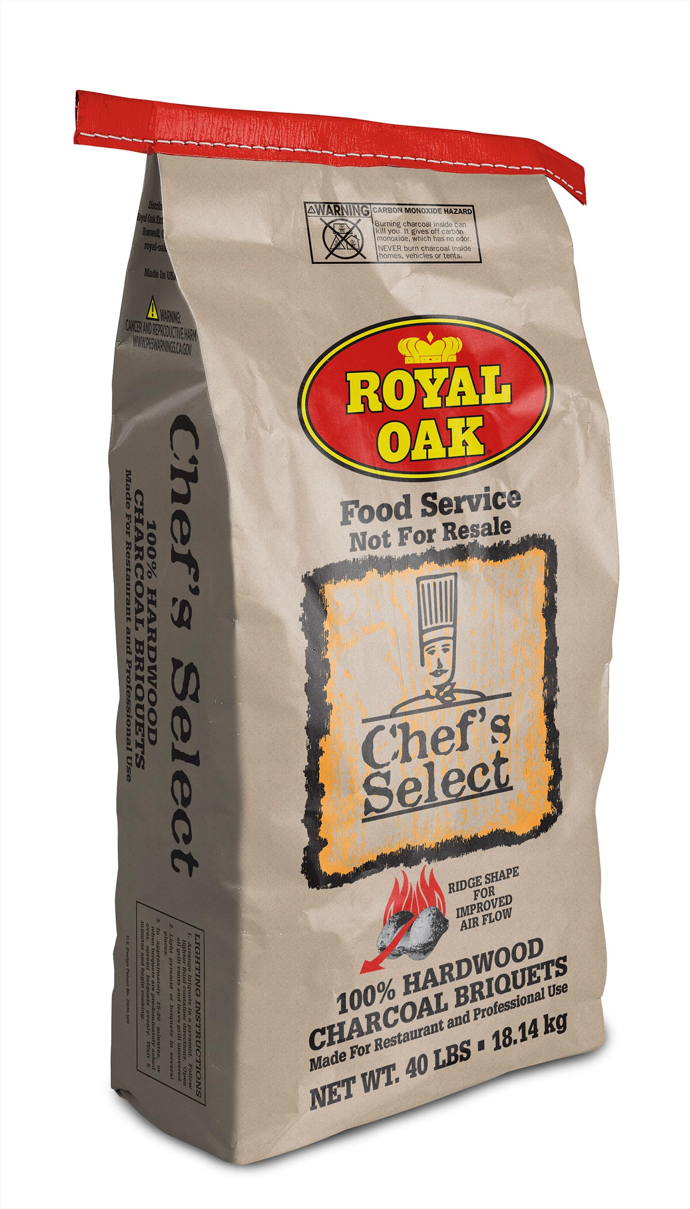 Charcoal Select Supply Chef\'s - Royal Barbecue Creek Meadow - Oak Briquettes