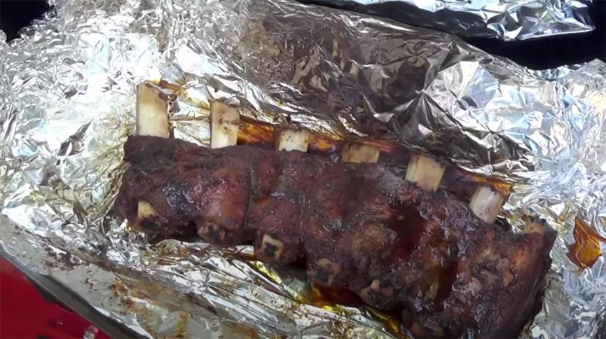 Smoked Beef Ribs in Foil