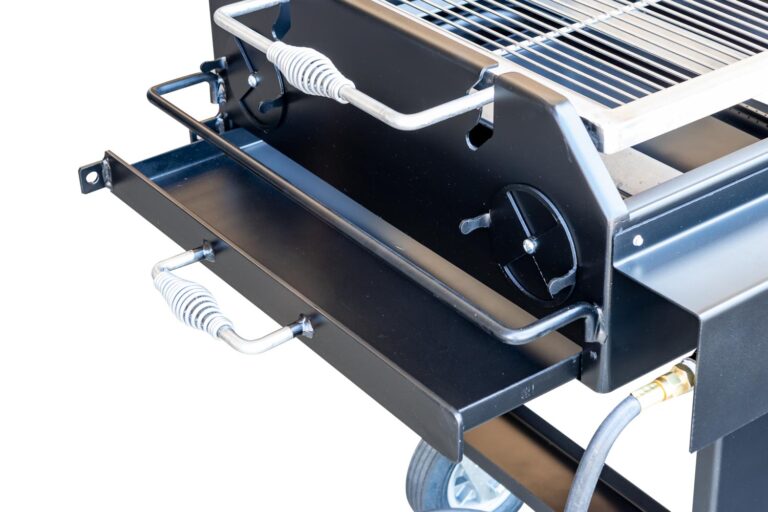 Slide out Tray on Meadow Creek BBQ60G Flat Top Grill