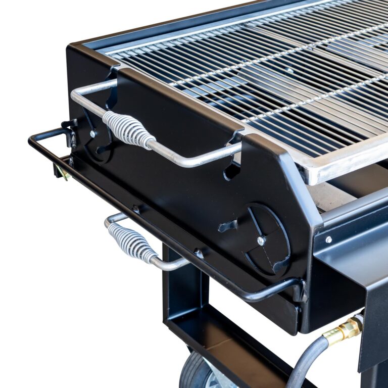 Height Adjustable Stainless Steel Grate on Meadow Creek BBQ60G Flat Top Grill
