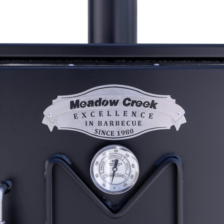 Calibratable Stainless Steel Thermometer on Meadow Creek BX25 Box Smoker