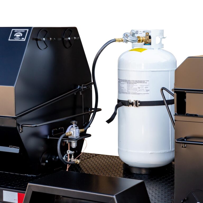 Gas Components and Optional Propane Tank on Caterer's Delight Gas Model