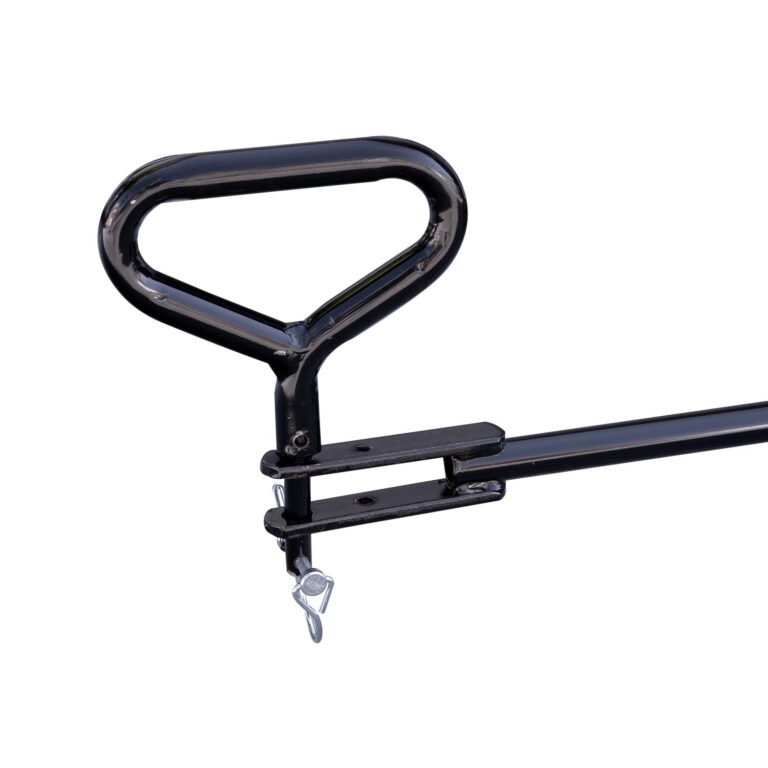 Meadow Creek Wagon Chassis Hitch With Pin Inserted