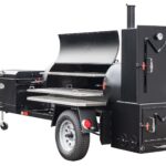 Sliding Grates on TS250 Tank Smoker With Optional BBQ42 With Charcoal Pullout and Stainless Steel Exterior Shelves