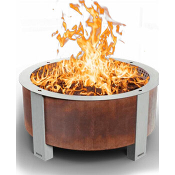 Breeo X Series 42 Smokeless Fire Pit Corten Steel